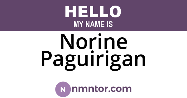 Norine Paguirigan