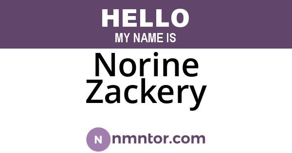 Norine Zackery