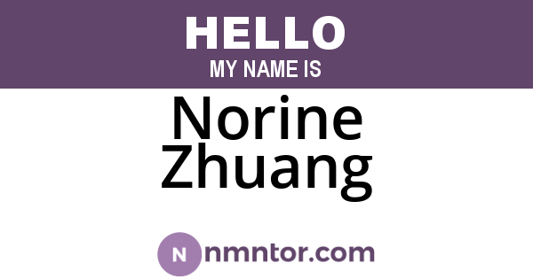 Norine Zhuang