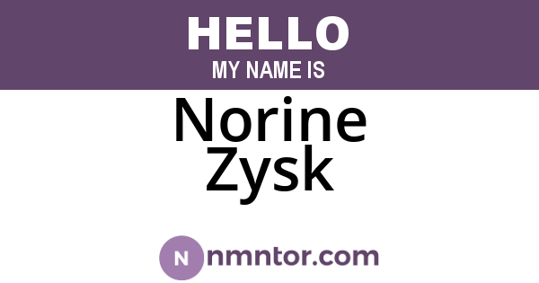 Norine Zysk