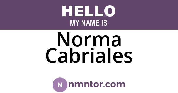 Norma Cabriales