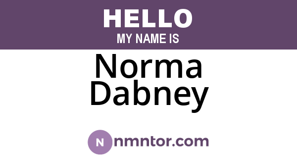 Norma Dabney