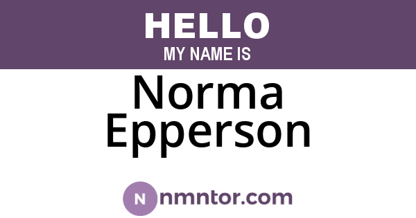 Norma Epperson