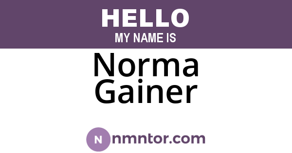 Norma Gainer