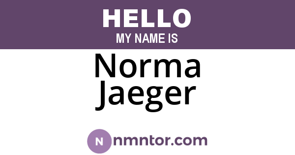 Norma Jaeger