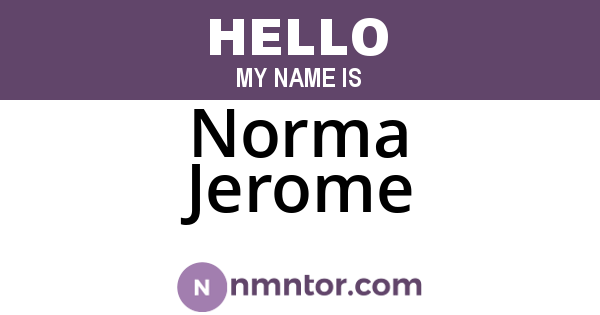 Norma Jerome