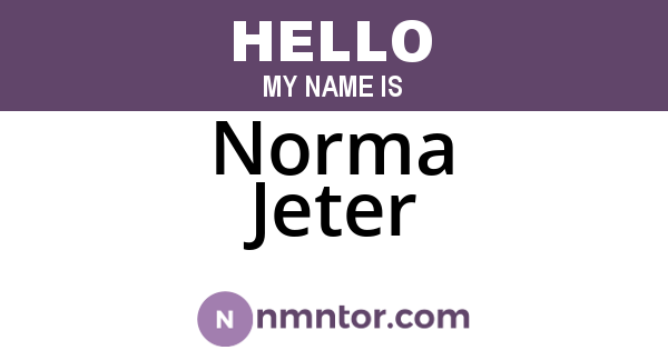 Norma Jeter