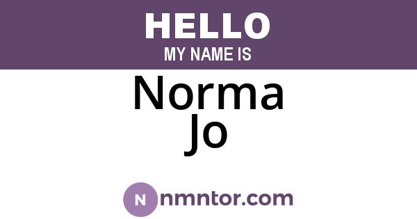 Norma Jo