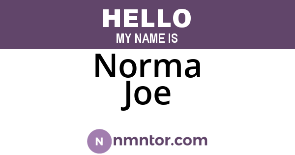 Norma Joe