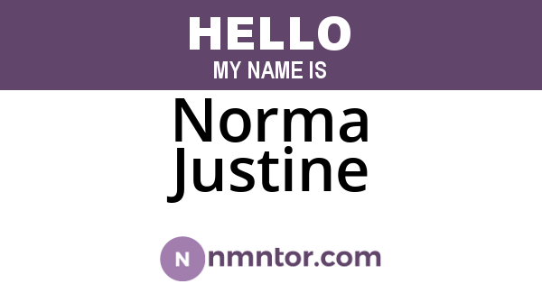 Norma Justine