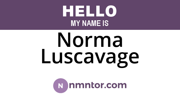 Norma Luscavage
