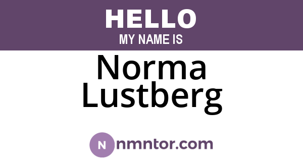 Norma Lustberg