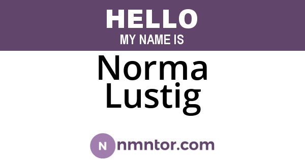 Norma Lustig