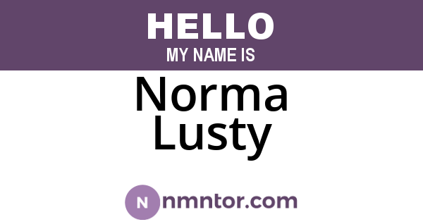 Norma Lusty