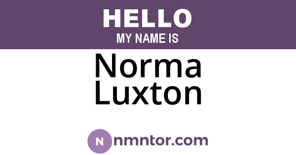 Norma Luxton