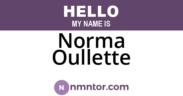 Norma Oullette