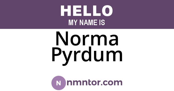 Norma Pyrdum
