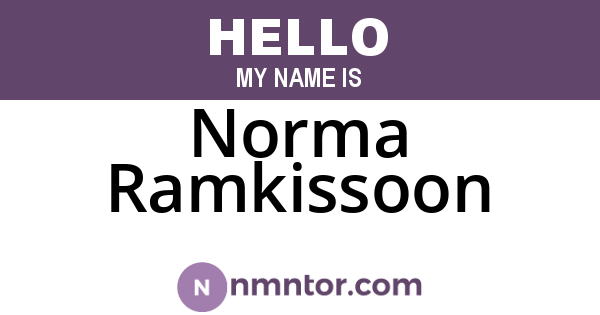 Norma Ramkissoon