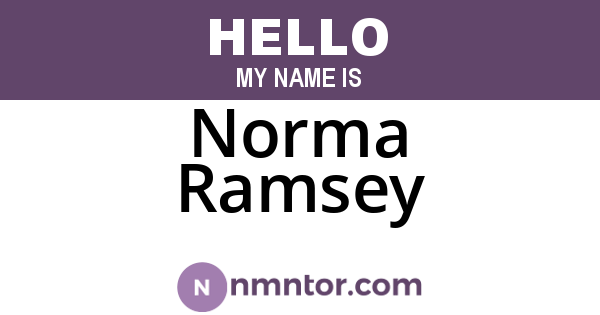 Norma Ramsey