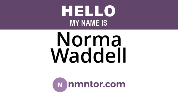 Norma Waddell