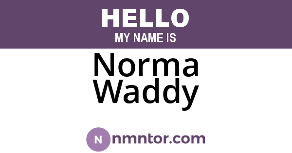 Norma Waddy
