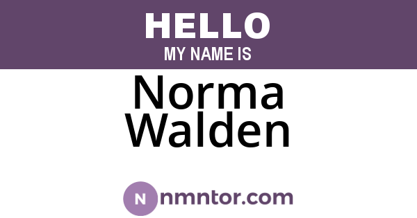 Norma Walden