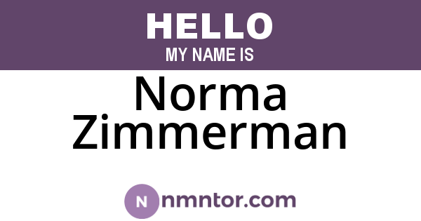 Norma Zimmerman