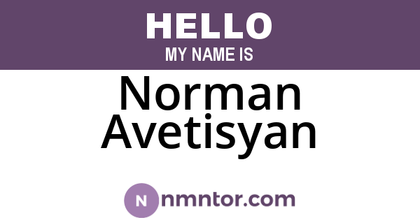 Norman Avetisyan