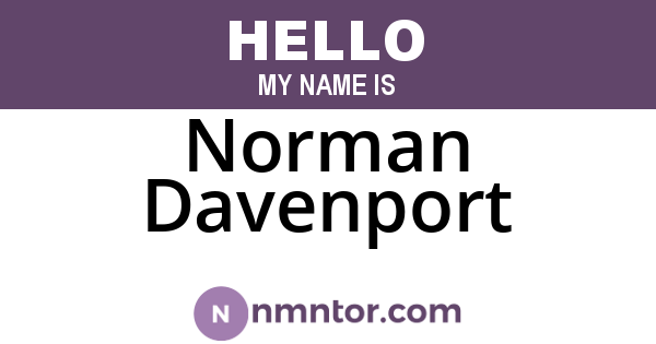Norman Davenport