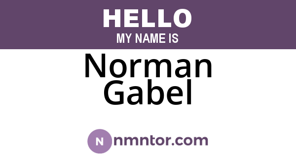 Norman Gabel