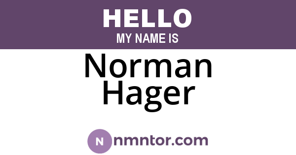 Norman Hager