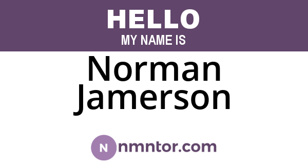 Norman Jamerson