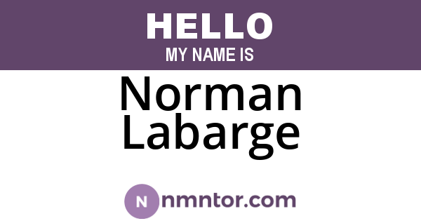 Norman Labarge