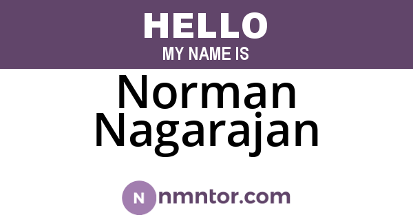 Norman Nagarajan