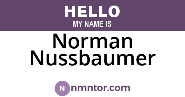 Norman Nussbaumer