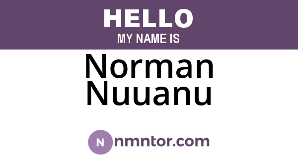 Norman Nuuanu
