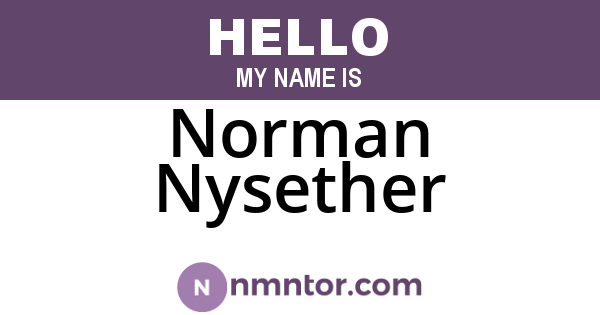 Norman Nysether