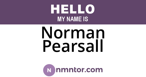 Norman Pearsall