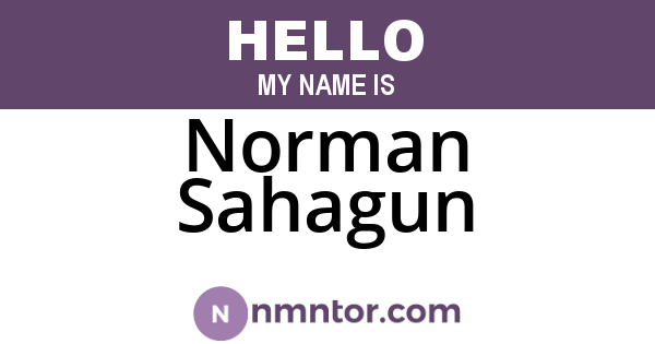 Norman Sahagun