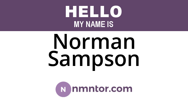 Norman Sampson