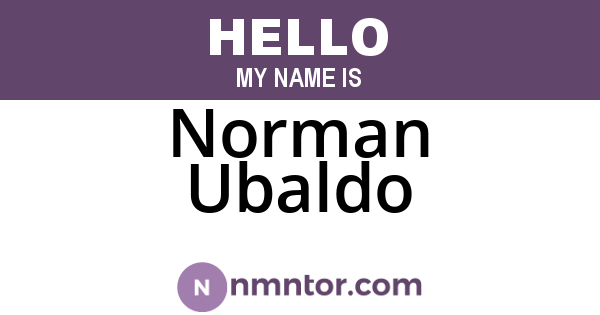 Norman Ubaldo