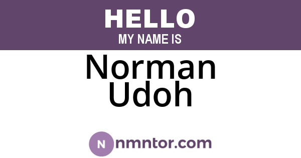Norman Udoh