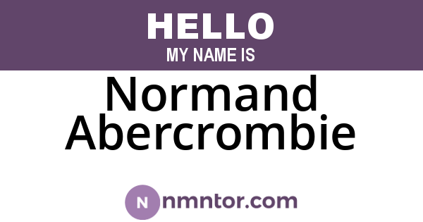 Normand Abercrombie