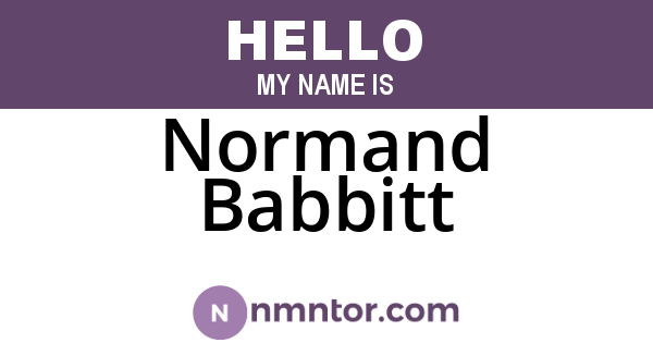 Normand Babbitt