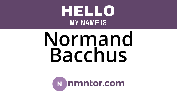 Normand Bacchus