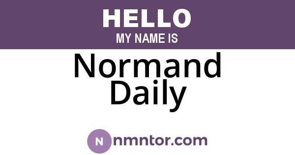 Normand Daily
