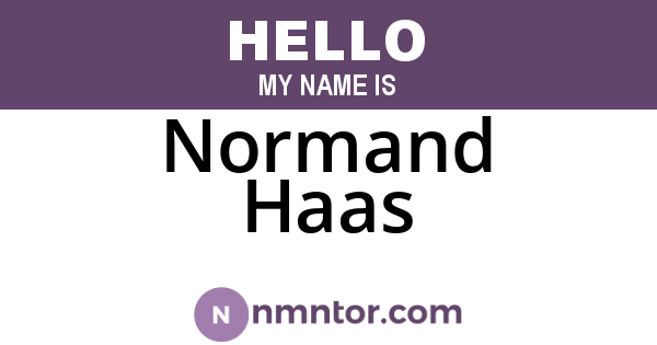 Normand Haas