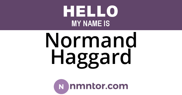 Normand Haggard