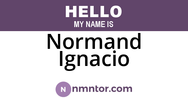 Normand Ignacio