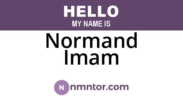 Normand Imam